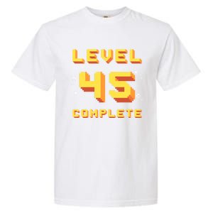 Born In 1976 Level 45 Complete 45th Birthday Retro Gaming Gift Garment-Dyed Heavyweight T-Shirt