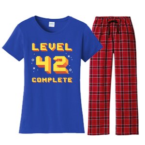 Born In 1979 Level 42 Complete 42th Birthday Retro Gaming Gift Women's Flannel Pajama Set