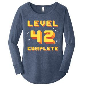 Born In 1979 Level 42 Complete 42th Birthday Retro Gaming Gift Women's Perfect Tri Tunic Long Sleeve Shirt