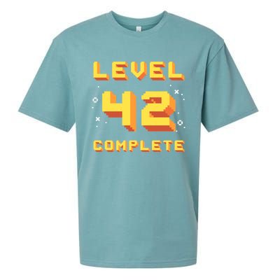 Born In 1979 Level 42 Complete 42th Birthday Retro Gaming Gift Sueded Cloud Jersey T-Shirt