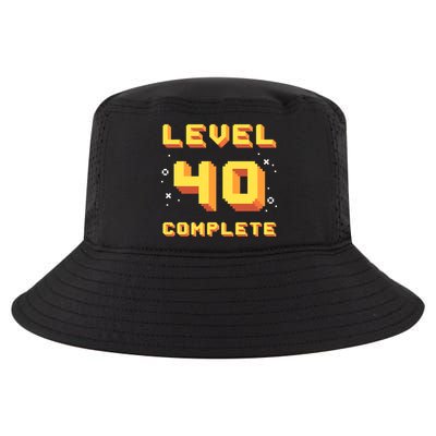 Born In 1981 Level 40 Complete 40th Birthday Retro Gaming Gift Cool Comfort Performance Bucket Hat
