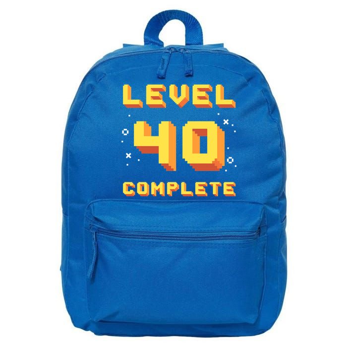 Born In 1981 Level 40 Complete 40th Birthday Retro Gaming Gift 16 in Basic Backpack