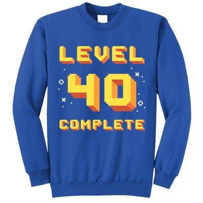 Born In 1981 Level 40 Complete 40th Birthday Retro Gaming Gift Tall Sweatshirt