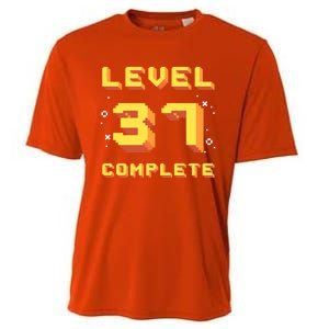 Born In 1984 Level 37 Complete 37th Birthday Retro Gaming Meaningful Gift Cooling Performance Crew T-Shirt