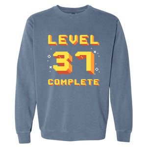 Born In 1984 Level 37 Complete 37th Birthday Retro Gaming Meaningful Gift Garment-Dyed Sweatshirt