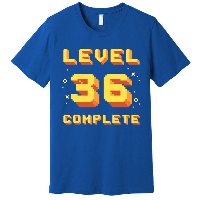 Born In 1985 Level 36 Complete 36th Birthday Retro Gaming Gift Premium T-Shirt