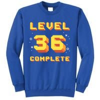 Born In 1985 Level 36 Complete 36th Birthday Retro Gaming Gift Tall Sweatshirt