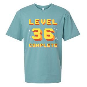 Born In 1985 Level 36 Complete 36th Birthday Retro Gaming Gift Sueded Cloud Jersey T-Shirt