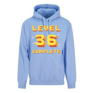 Born In 1985 Level 36 Complete 36th Birthday Retro Gaming Gift Unisex Surf Hoodie