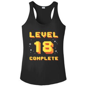 Born In 2003 Level 18 Complete 18th Birthday Retro Gaming Gift Ladies PosiCharge Competitor Racerback Tank