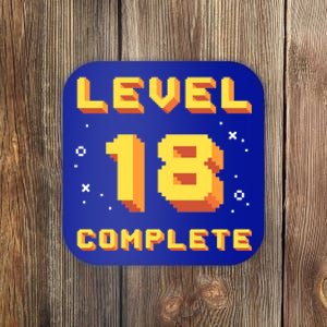 Born In 2003 Level 18 Complete 18th Birthday Retro Gaming Gift Coaster