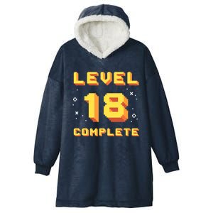 Born In 2003 Level 18 Complete 18th Birthday Retro Gaming Gift Hooded Wearable Blanket