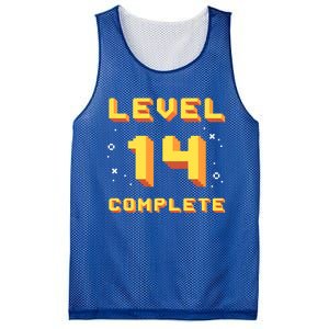 Born In 2007 Level 14 Complete 14th Birthday Retro Gaming Gift Mesh Reversible Basketball Jersey Tank