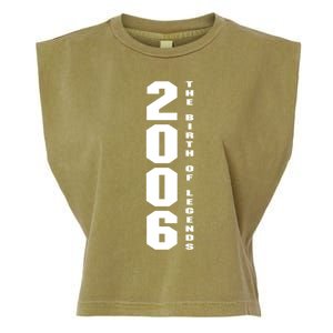 Born In 2006 The Birth Of Legends Anniversary Birthday Gift Garment-Dyed Women's Muscle Tee