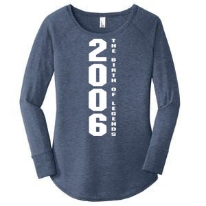 Born In 2006 The Birth Of Legends Anniversary Birthday Gift Women's Perfect Tri Tunic Long Sleeve Shirt