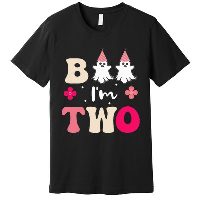 Boo Im 2 Two Yr 2nd Birthday Ghost Halloween Costume Premium T-Shirt