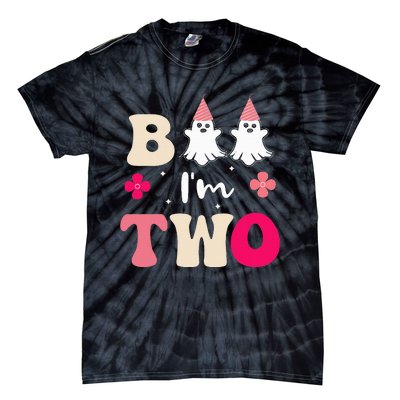 Boo Im 2 Two Yr 2nd Birthday Ghost Halloween Costume Tie-Dye T-Shirt