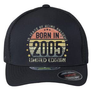 Born In 2005 18 Years Old 18th Birthday Gifts For Flexfit Unipanel Trucker Cap