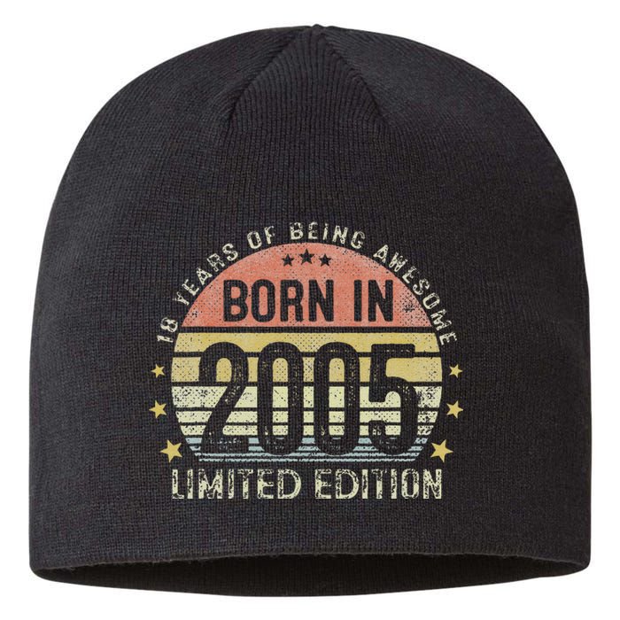 Born In 2005 18 Years Old 18th Birthday Gifts For Sustainable Beanie