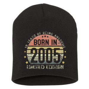 Born In 2005 18 Years Old 18th Birthday Gifts For Short Acrylic Beanie