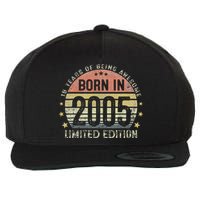 Born In 2005 18 Years Old 18th Birthday Gifts For Wool Snapback Cap