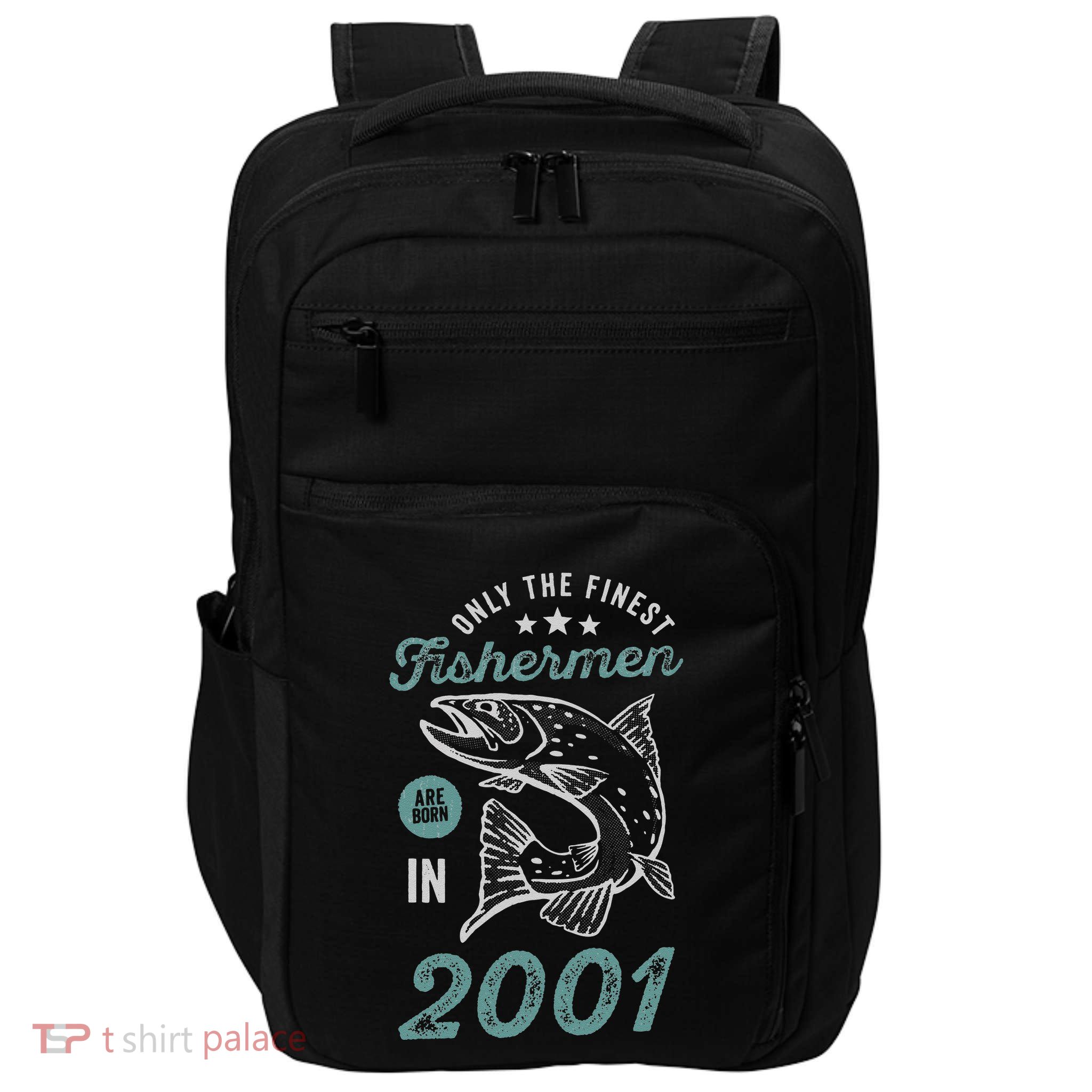 Born In 2001 20 Years Old Vintage 20th Birthday Fisherman Impact Tech Backpack