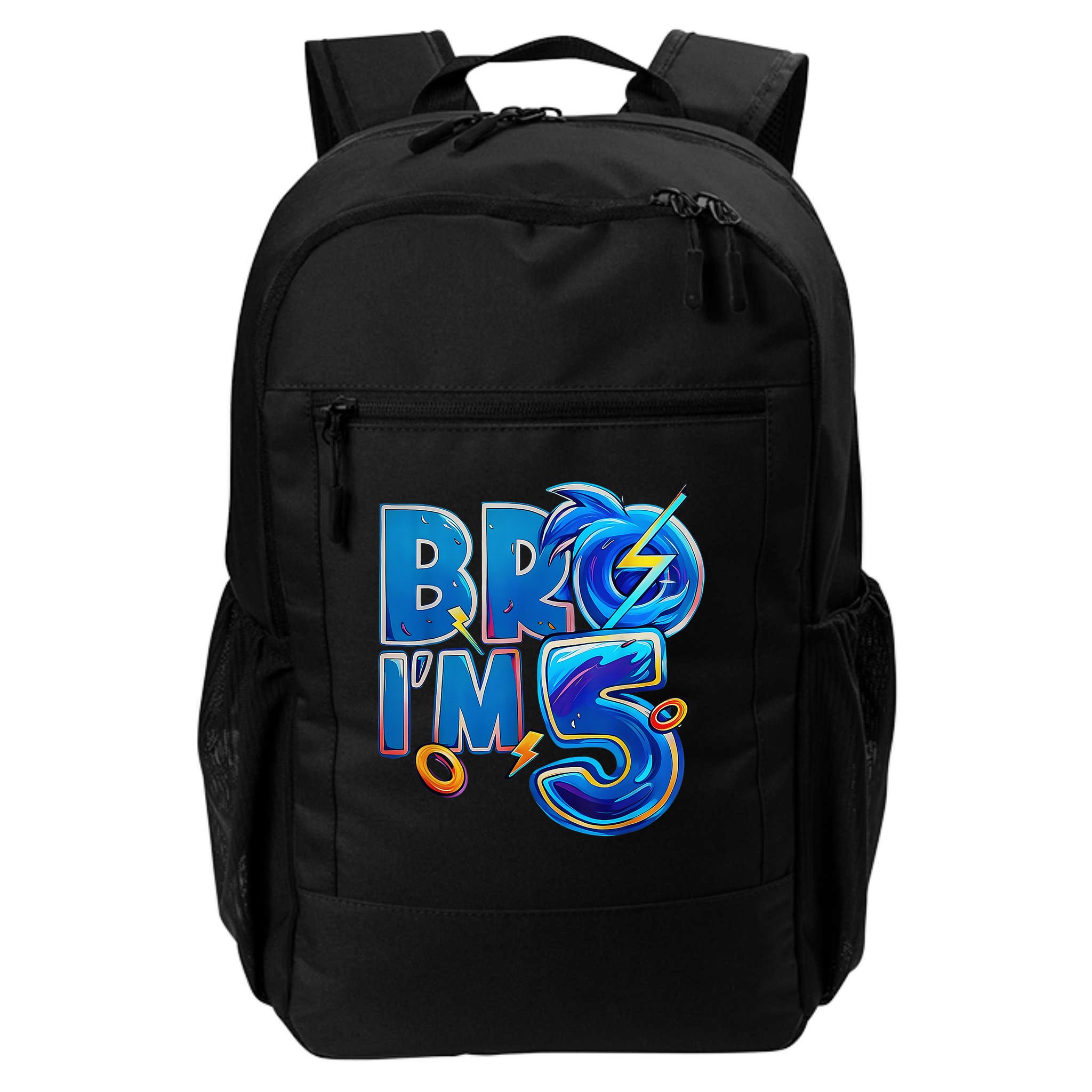 Bro I’M 5 Birthday Boy Matching Hedgehog Party Backpack