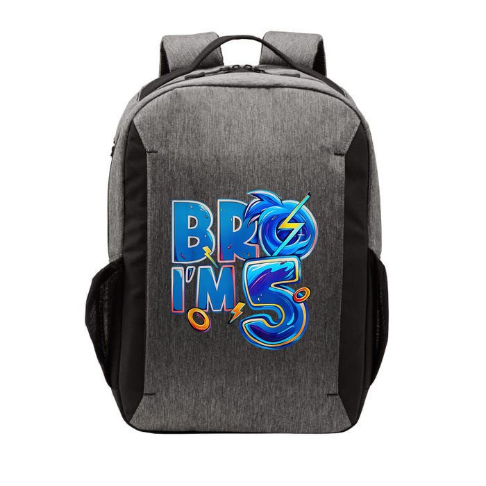 Bro I’M 5 Birthday Boy Matching Hedgehog Party Vector Backpack