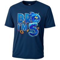 Bro I’M 5 Birthday Boy Matching Hedgehog Party Cooling Performance Crew T-Shirt