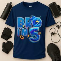 Bro I’M 5 Birthday Boy Matching Hedgehog Party Cooling Performance Crew T-Shirt