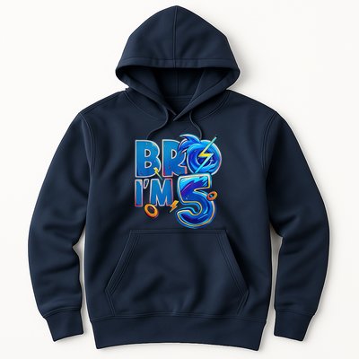 Bro I’M 5 Birthday Boy Matching Hedgehog Party Hoodie