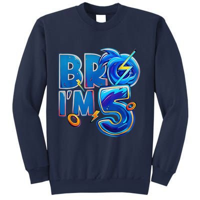 Bro I’M 5 Birthday Boy Matching Hedgehog Party Sweatshirt