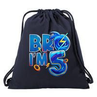 Bro I’M 5 Birthday Boy Matching Hedgehog Party Drawstring Bag
