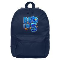 Bro I’M 5 Birthday Boy Matching Hedgehog Party 16 in Basic Backpack