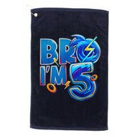 Bro I’M 5 Birthday Boy Matching Hedgehog Party Golf Towel