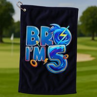 Bro I’M 5 Birthday Boy Matching Hedgehog Party Golf Towel