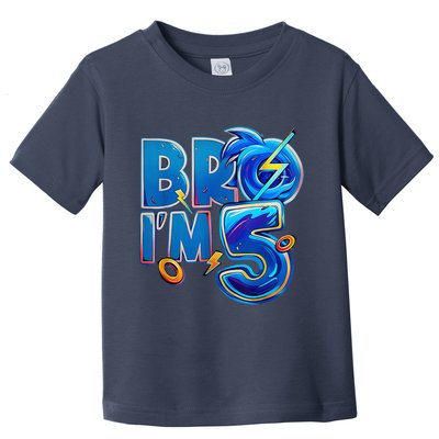 Bro I’M 5 Birthday Boy Matching Hedgehog Party Toddler T-Shirt