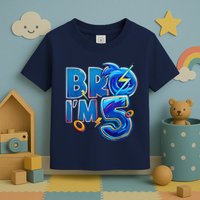 Bro I’M 5 Birthday Boy Matching Hedgehog Party Toddler T-Shirt