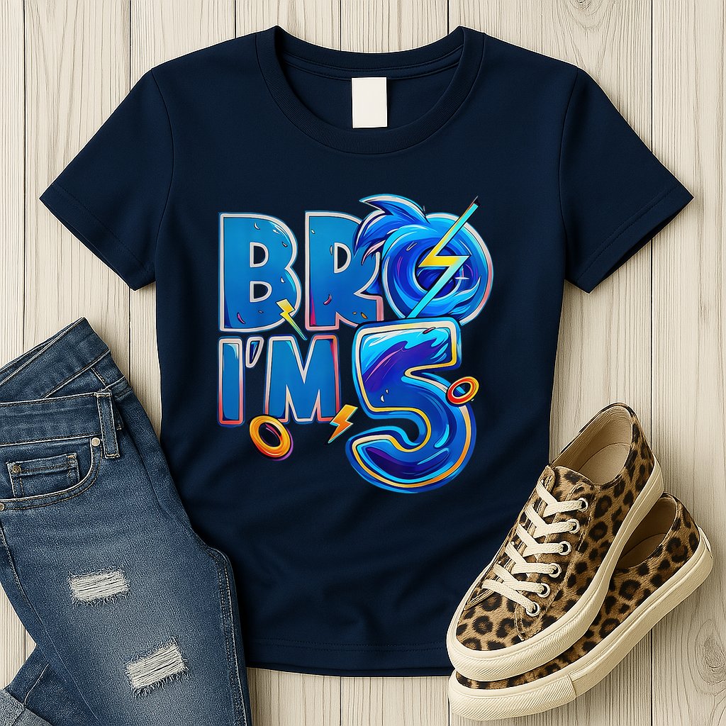 Bro I’M 5 Birthday Boy Matching Hedgehog Party Womens T-Shirt