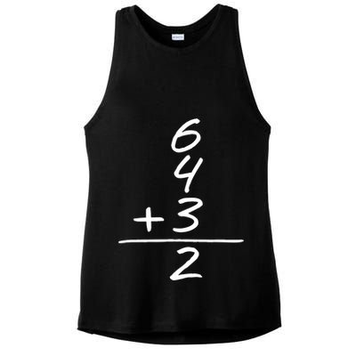 Baseball Inspired 6 4 3 Double Play Turn Two Design TShirt Ladies PosiCharge Tri-Blend Wicking Tank