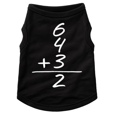 Baseball Inspired 6 4 3 Double Play Turn Two Design TShirt Doggie Tank