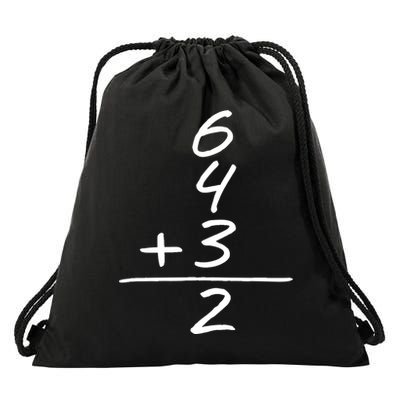 Baseball Inspired 6 4 3 Double Play Turn Two Design TShirt Drawstring Bag