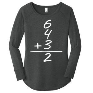 Baseball Inspired 6 4 3 Double Play Turn Two Design TShirt Women's Perfect Tri Tunic Long Sleeve Shirt