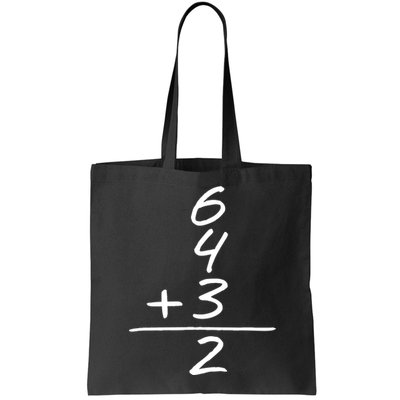 Baseball Inspired 6 4 3 Double Play Turn Two Design TShirt Bag