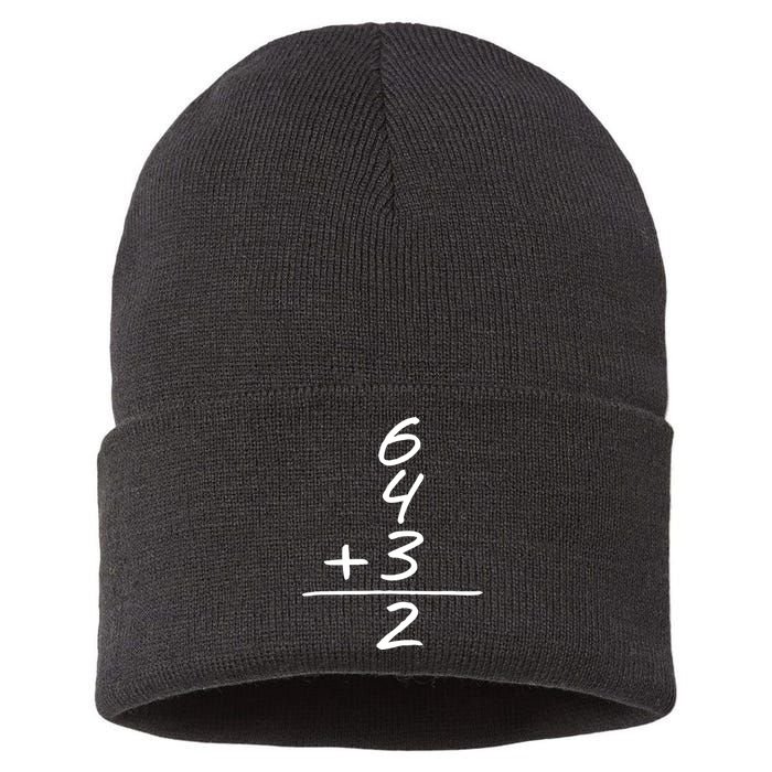 Baseball Inspired 6 4 3 Double Play Turn Two Design TShirt Sustainable Knit Beanie