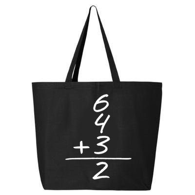 Baseball Inspired 6 4 3 Double Play Turn Two Design TShirt 25L Jumbo Tote