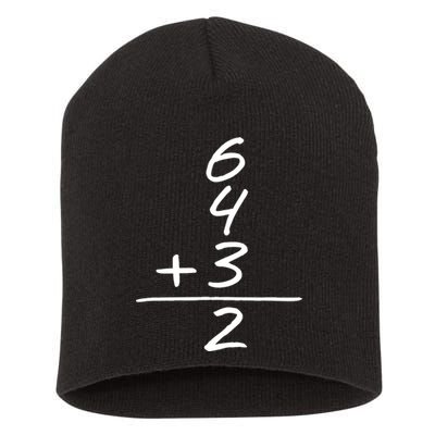 Baseball Inspired 6 4 3 Double Play Turn Two Design TShirt Short Acrylic Beanie