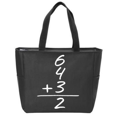 Baseball Inspired 6 4 3 Double Play Turn Two Design TShirt Zip Tote Bag