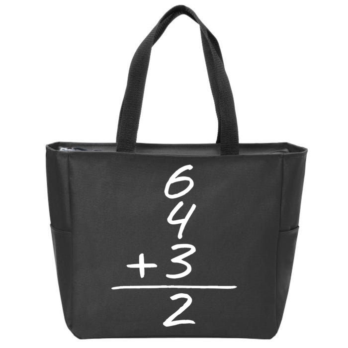 Baseball Inspired 6 4 3 Double Play Turn Two Design TShirt Zip Tote Bag