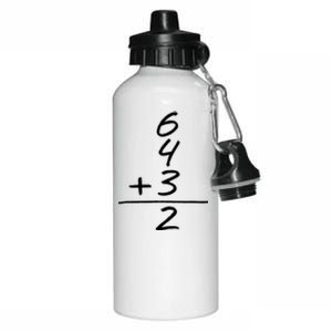 Baseball Inspired 6 4 3 Double Play Turn Two Design TShirt Aluminum Water Bottle